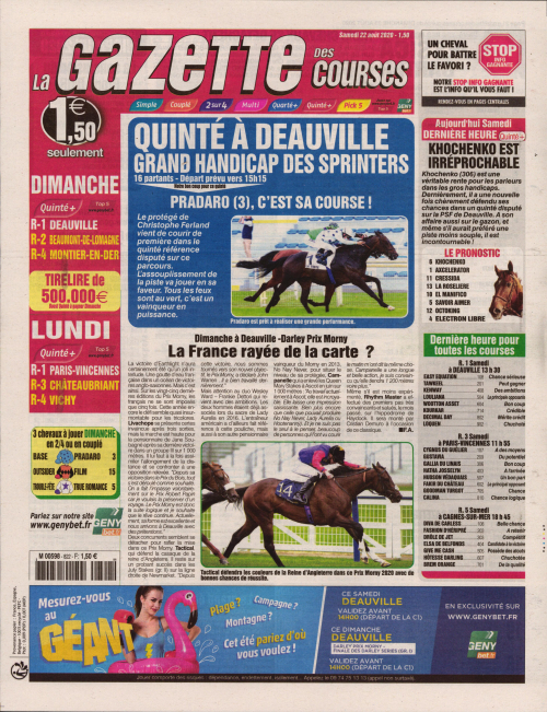 LA GAZETTE DES COURSES - SAMEDI DIMANCHE