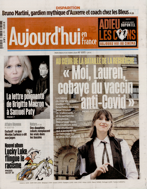 AUJOURD'HUI EN FRANCE