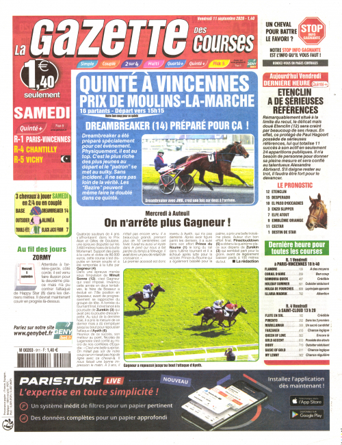 LA GAZETTE DES COURSES