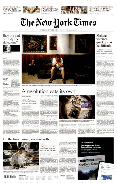 INTERNATIONAL THE NEW YORK TIMES (EX- INTERNATIONAL HERALD TRIBUNE)