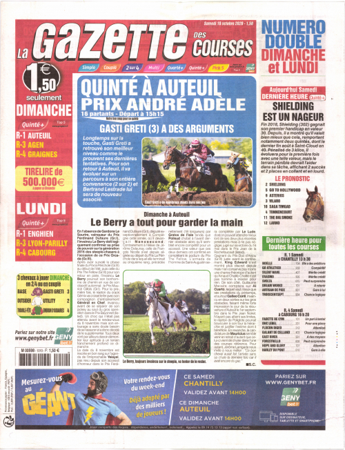 LA GAZETTE DES COURSES - SAMEDI DIMANCHE