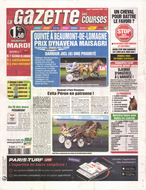 LA GAZETTE DES COURSES