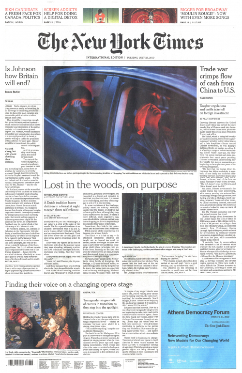 INTERNATIONAL THE NEW YORK TIMES (EX- INTERNATIONAL HERALD TRIBUNE)
