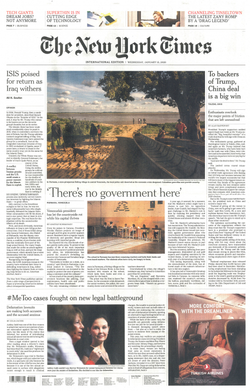INTERNATIONAL THE NEW YORK TIMES (EX- INTERNATIONAL HERALD TRIBUNE)
