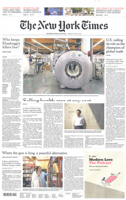 INTERNATIONAL THE NEW YORK TIMES (EX- INTERNATIONAL HERALD TRIBUNE)