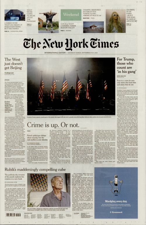 INTERNATIONAL THE NEW YORK TIMES (EX- INTERNATIONAL HERALD TRIBUNE)