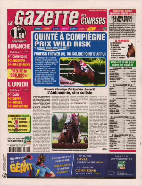 LA GAZETTE DES COURSES - SAMEDI DIMANCHE
