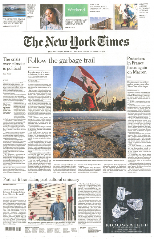 INTERNATIONAL THE NEW YORK TIMES (EX- INTERNATIONAL HERALD TRIBUNE)