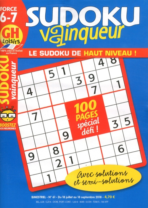 GH SUDOKU VAINQUEUR
