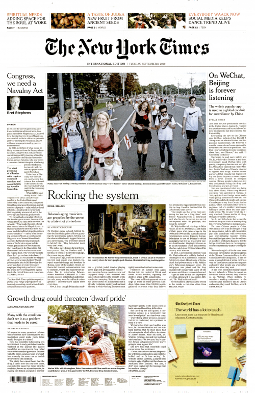 INTERNATIONAL THE NEW YORK TIMES (EX- INTERNATIONAL HERALD TRIBUNE)
