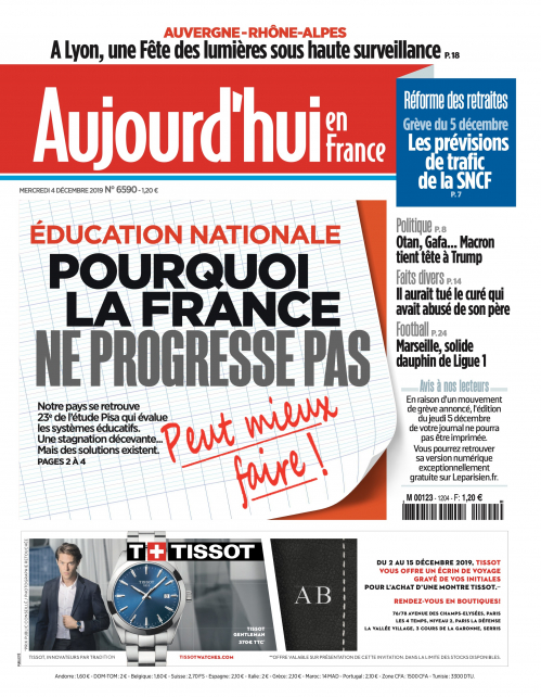 AUJOURD'HUI EN FRANCE