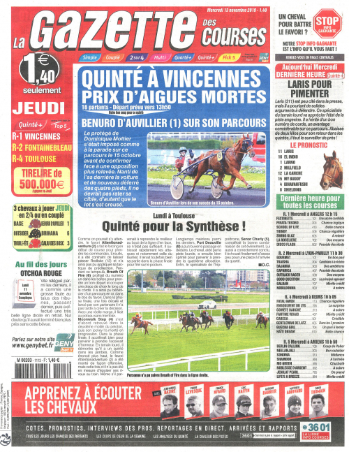 LA GAZETTE DES COURSES