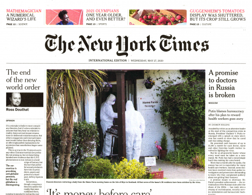 INTERNATIONAL THE NEW YORK TIMES (EX- INTERNATIONAL HERALD TRIBUNE)