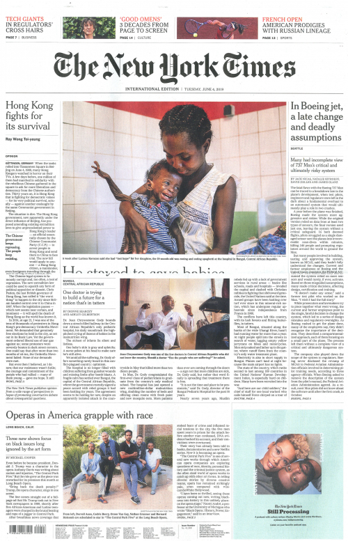 INTERNATIONAL THE NEW YORK TIMES (EX- INTERNATIONAL HERALD TRIBUNE)