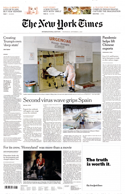 INTERNATIONAL THE NEW YORK TIMES (EX- INTERNATIONAL HERALD TRIBUNE)