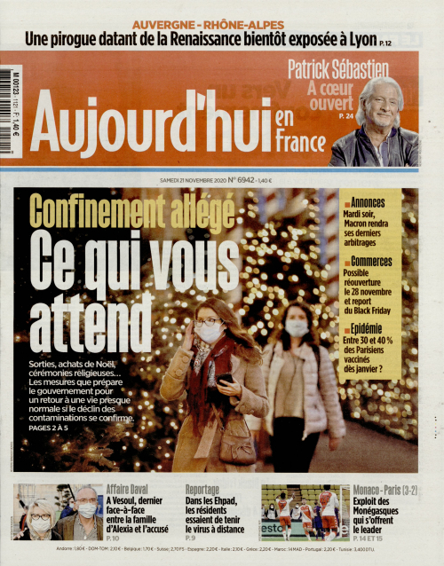 AUJOURD'HUI EN FRANCE