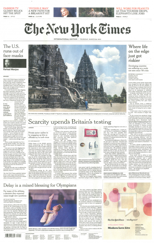 INTERNATIONAL THE NEW YORK TIMES (EX- INTERNATIONAL HERALD TRIBUNE)