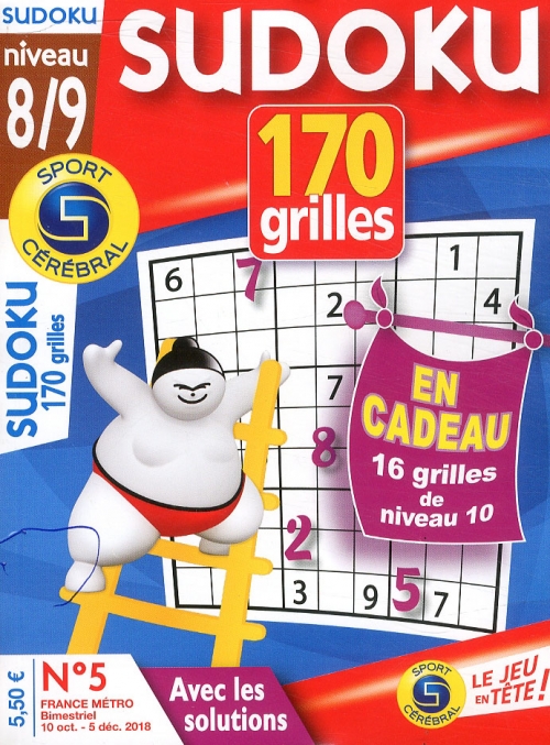 SUDOKU 170 GRILLES NIVEAU 8/9