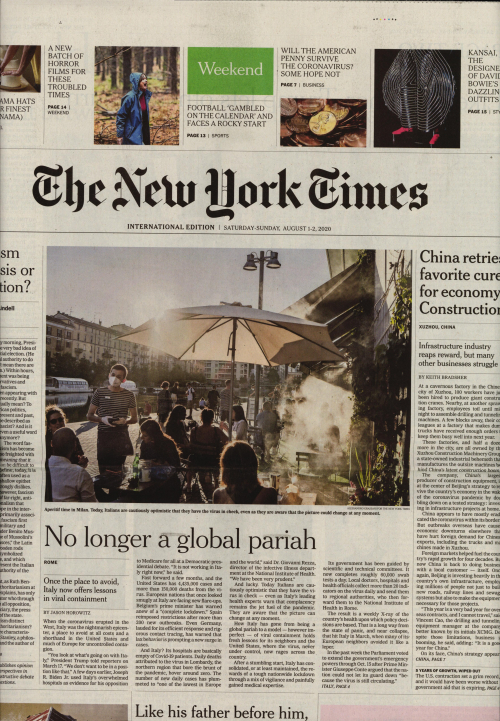 INTERNATIONAL THE NEW YORK TIMES (EX- INTERNATIONAL HERALD TRIBUNE)