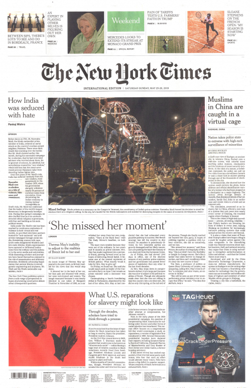 INTERNATIONAL THE NEW YORK TIMES (EX- INTERNATIONAL HERALD TRIBUNE)