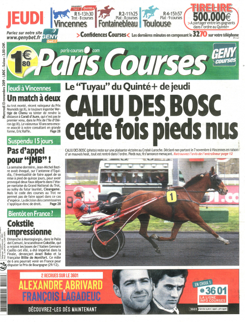 PARIS COURSES - QUOTIDIEN