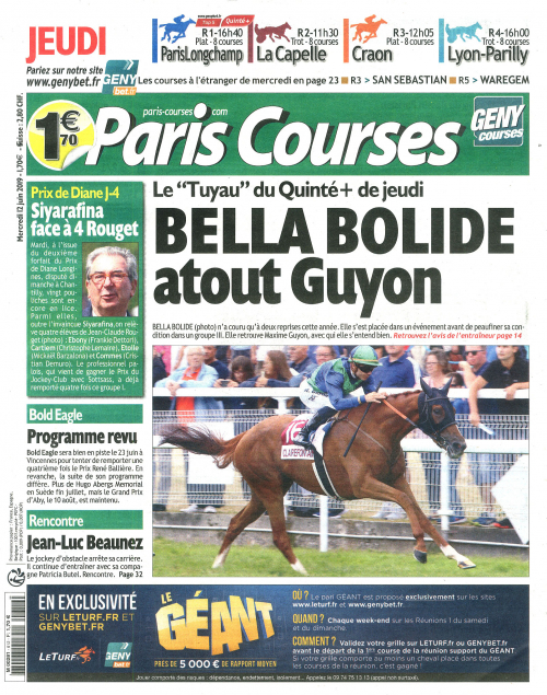 PARIS COURSES - QUOTIDIEN