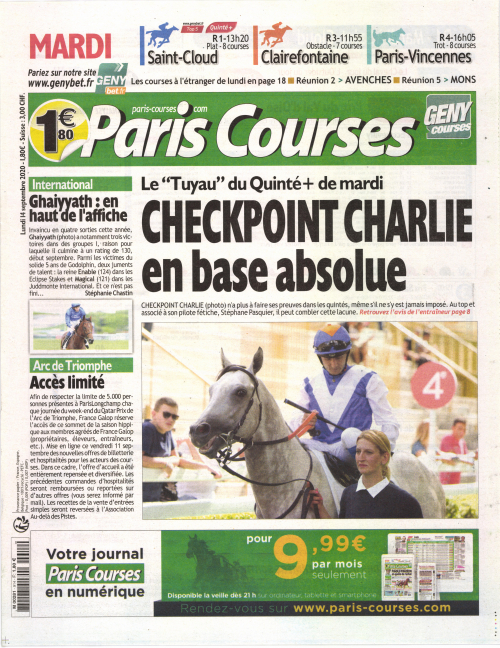 PARIS COURSES - QUOTIDIEN