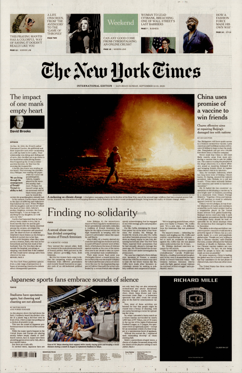INTERNATIONAL THE NEW YORK TIMES (EX- INTERNATIONAL HERALD TRIBUNE)