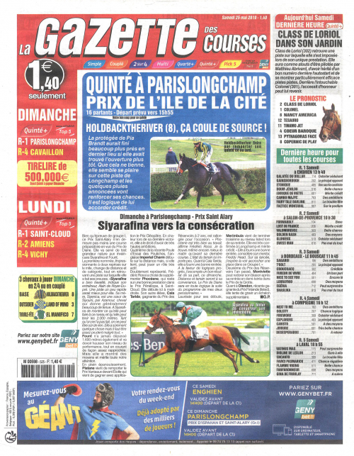 LA GAZETTE DES COURSES - SAMEDI DIMANCHE
