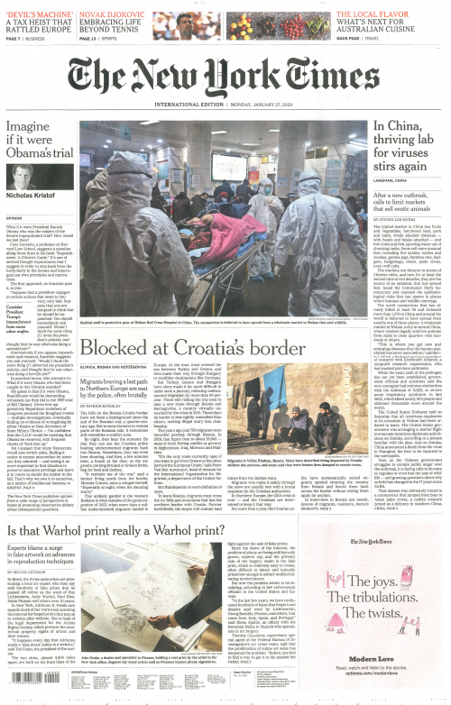 INTERNATIONAL THE NEW YORK TIMES (EX- INTERNATIONAL HERALD TRIBUNE)