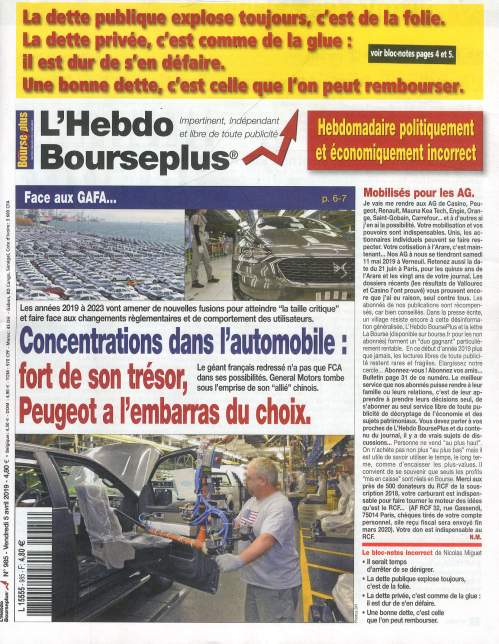 L'HEBDO BOURSE PLUS