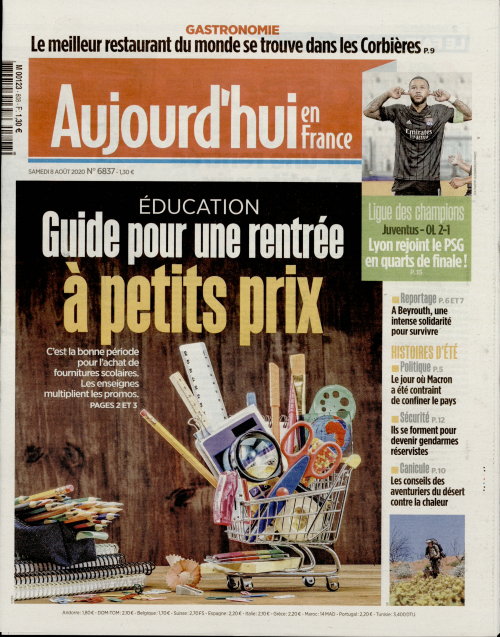AUJOURD'HUI EN FRANCE