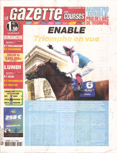 LA GAZETTE DES COURSES - SAMEDI DIMANCHE