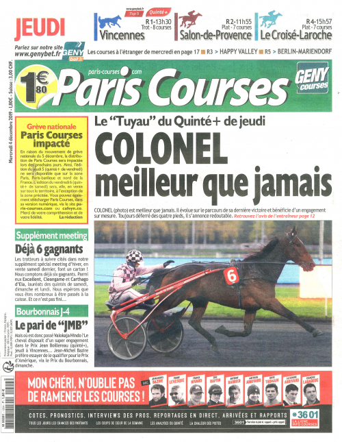PARIS COURSES - QUOTIDIEN