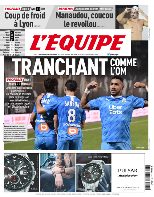 L'ÉQUIPE - MARDI / VENDREDI