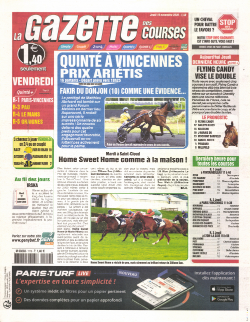 LA GAZETTE DES COURSES