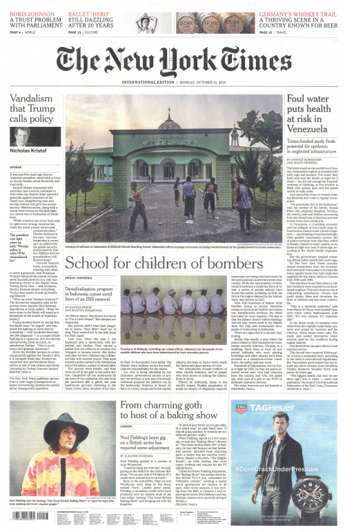 INTERNATIONAL THE NEW YORK TIMES (EX- INTERNATIONAL HERALD TRIBUNE)