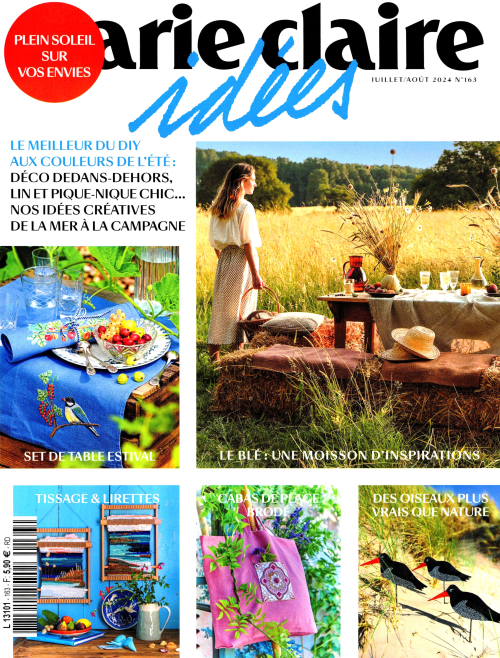 Marie-Claire idées 163 (01/07/2024) ; Le  meilleur du DIY aux couleurs de l'été