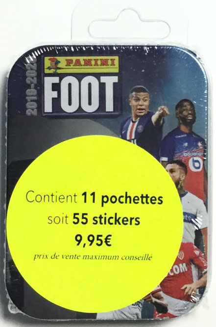 Jeu de cartes Panini Foot 2019/2020 Boîte Métal 11 pochettes Modèle  aléatoire