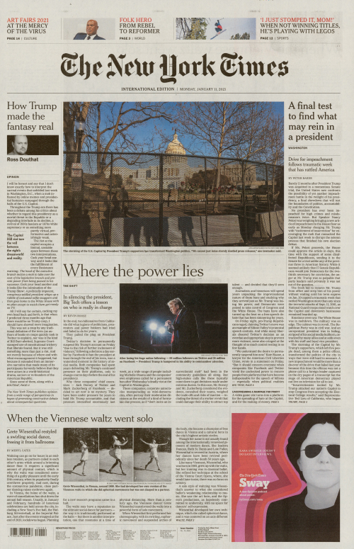 INTERNATIONAL THE NEW YORK TIMES (EX- INTERNATIONAL HERALD TRIBUNE)