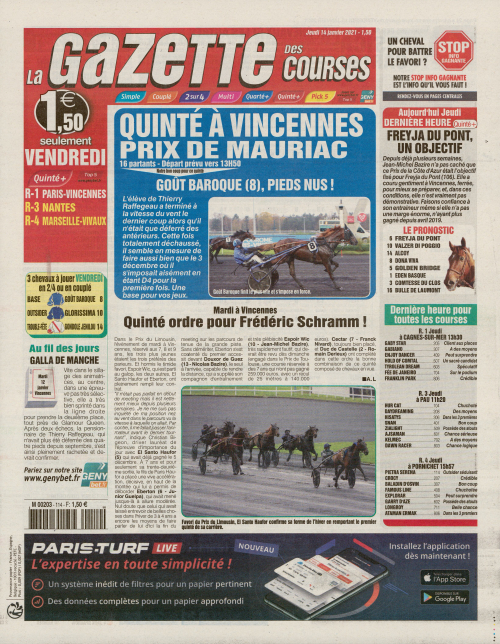 LA GAZETTE DES COURSES