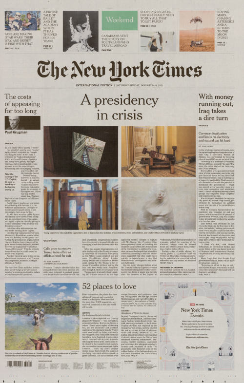 INTERNATIONAL THE NEW YORK TIMES (EX- INTERNATIONAL HERALD TRIBUNE)