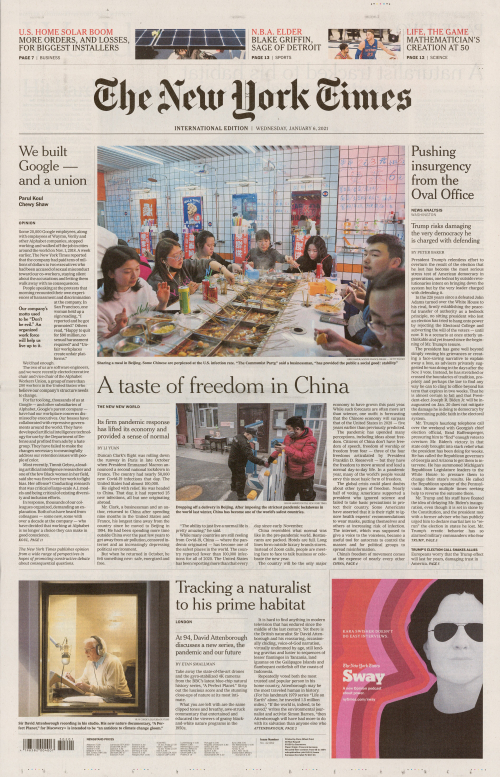 INTERNATIONAL THE NEW YORK TIMES (EX- INTERNATIONAL HERALD TRIBUNE)