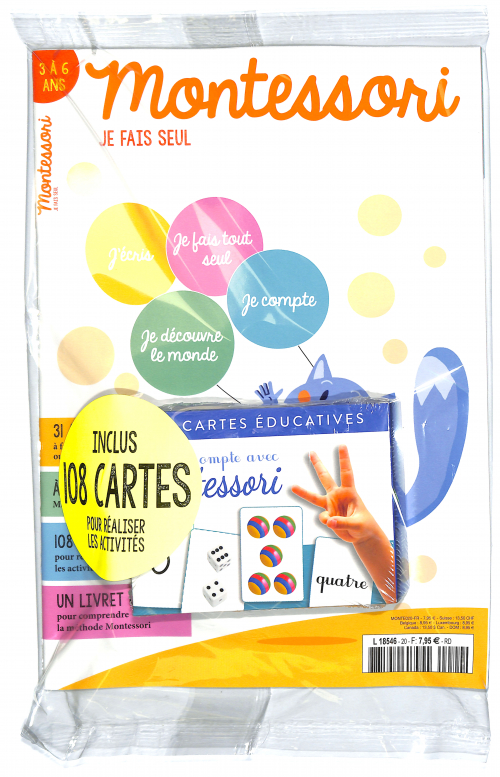 Magazine livre d'activité Les petits Montessori je fais seul 2 à 5 ans ! !  Neuf histoires jeux gommettes… Prix boutique:5€95 - Montessori