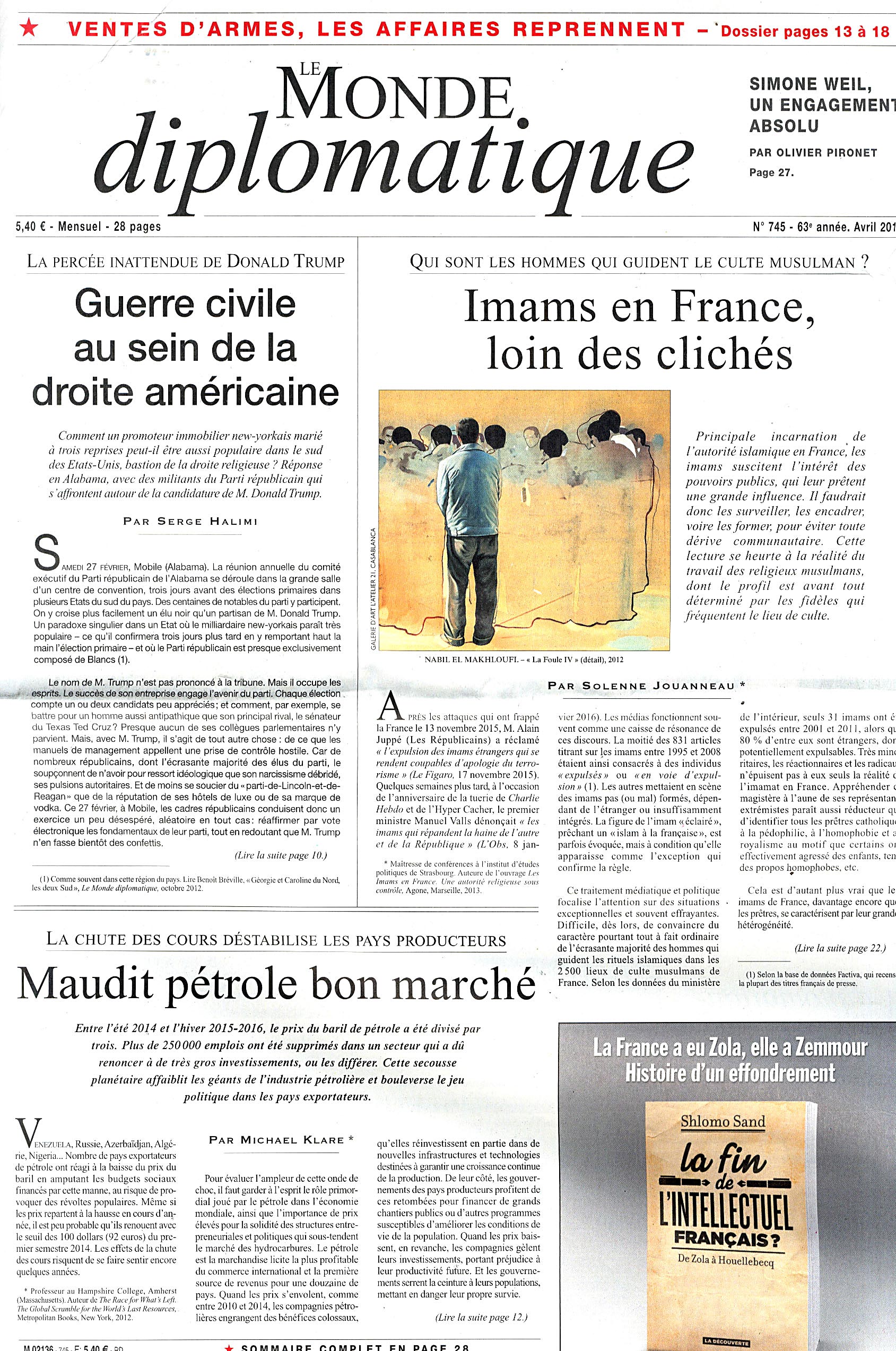 Le Journal Le Monde En 2016 Pix Reponse Direct-éditeurs - * Le service-client des diffuseurs de presse *