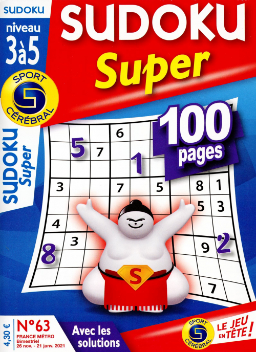 SC SUDOKU SUPER NIVEAU 3 À 5