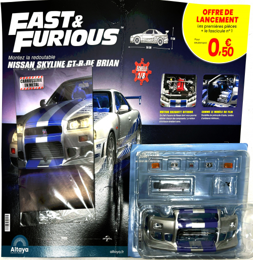 Construisez La Nissan Skyline GT-R de Fast & Furious 1/8 Altaya 1