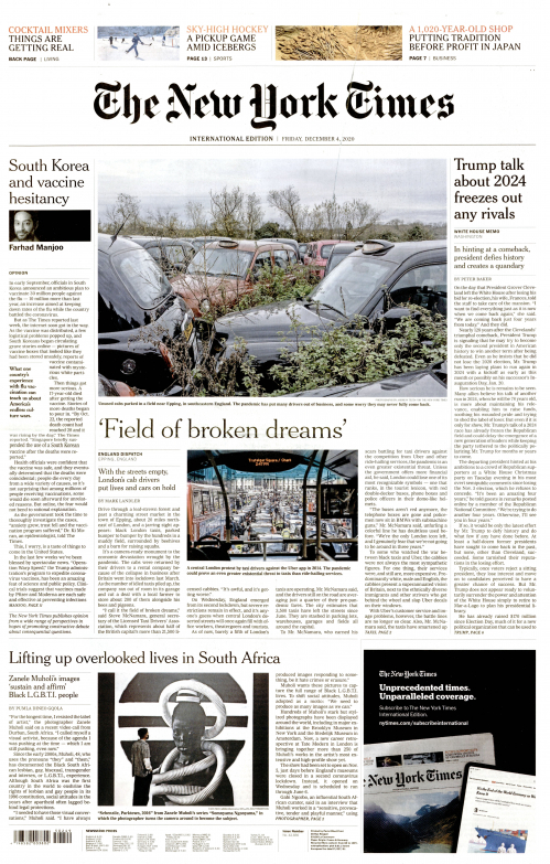 INTERNATIONAL THE NEW YORK TIMES (EX- INTERNATIONAL HERALD TRIBUNE)