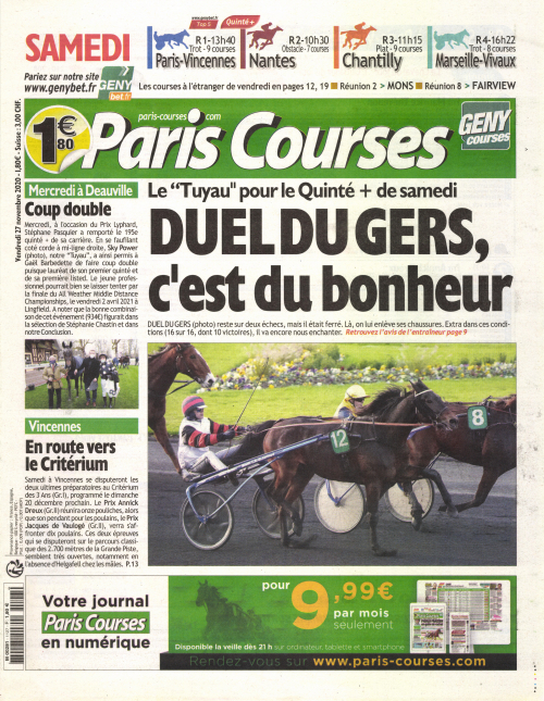 PARIS COURSES - QUOTIDIEN