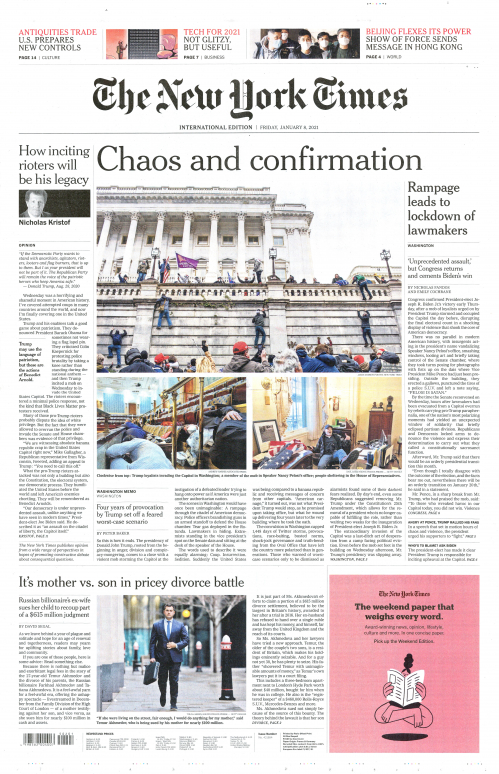 INTERNATIONAL THE NEW YORK TIMES (EX- INTERNATIONAL HERALD TRIBUNE)